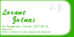 lorant zolnai business card